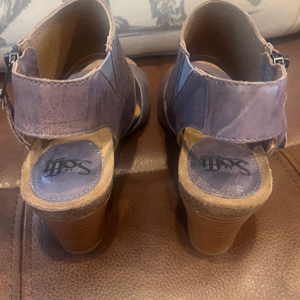 NEW IN BOX Sofft Milan Chambray Heeled Sandals size 8 - Picture 3 of 7